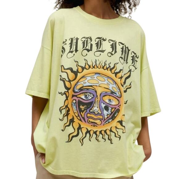 DAYDREAMER Sublime Old English Tee in Lime One Size New with Tag MSRP $98 - Picture 1 of 6